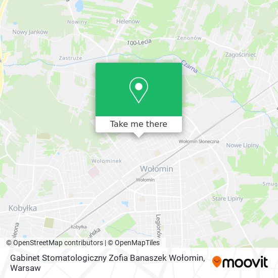 Gabinet Stomatologiczny Zofia Banaszek Wołomin map