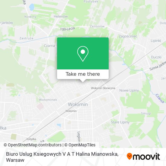 Biuro Uslug Ksiegowych V A T Halina Mianowska map