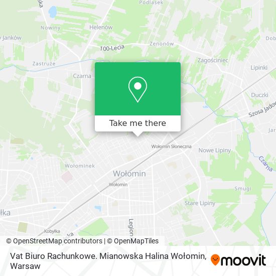 Vat Biuro Rachunkowe. Mianowska Halina Wołomin map