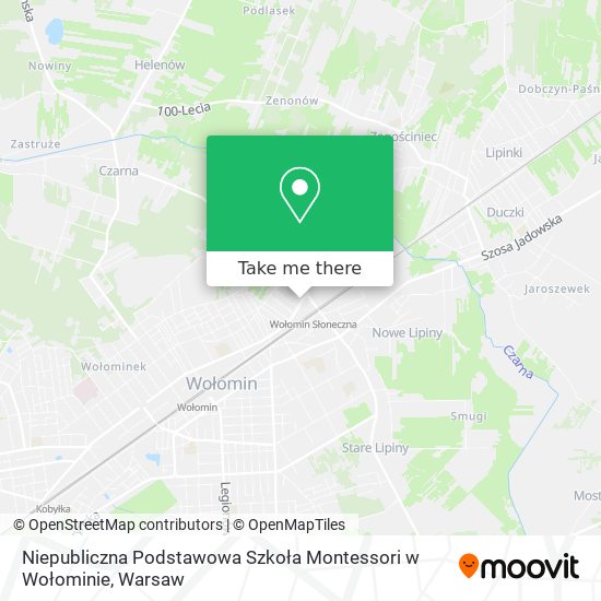 Niepubliczna Podstawowa Szkoła Montessori w Wołominie map