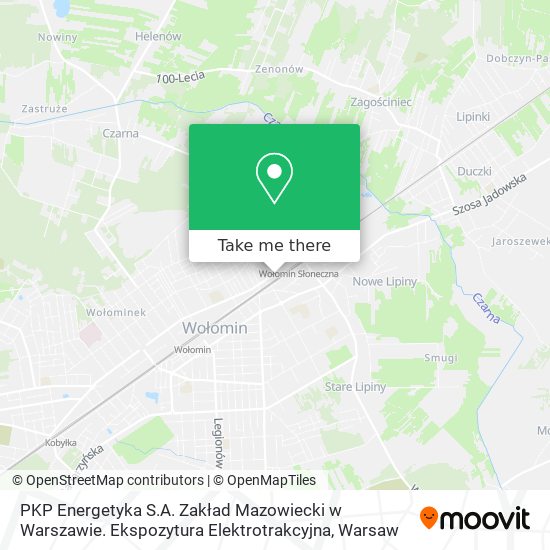 PKP Energetyka S.A. Zakład Mazowiecki w Warszawie. Ekspozytura Elektrotrakcyjna map