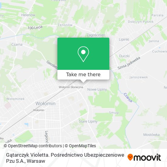 Gątarczyk Violetta. Pośrednictwo Ubezpieczeniowe Pzu S.A. map