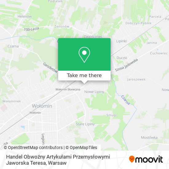 Handel Obwoźny Artykułami Przemysłowymi Jaworska Teresa map