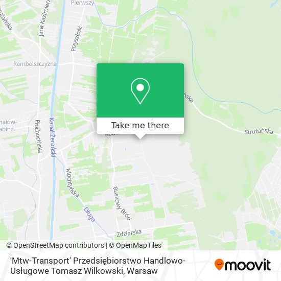 Карта 'Mtw-Transport' Przedsiębiorstwo Handlowo-Usługowe Tomasz Wilkowski