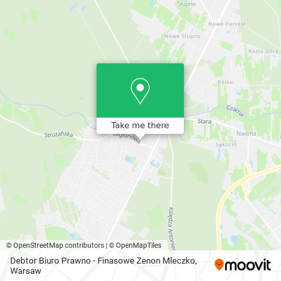 Debtor Biuro Prawno - Finasowe Zenon Mleczko map