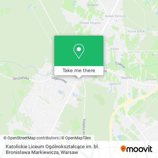 Katolickie Liceum Ogólnokształcące im. bł. Bronisława Markiewicza map