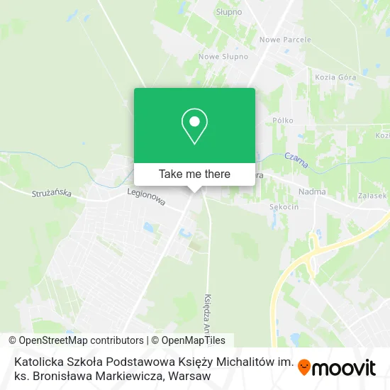 Карта Katolicka Szkoła Podstawowa Księży Michalitów im. ks. Bronisława Markiewicza