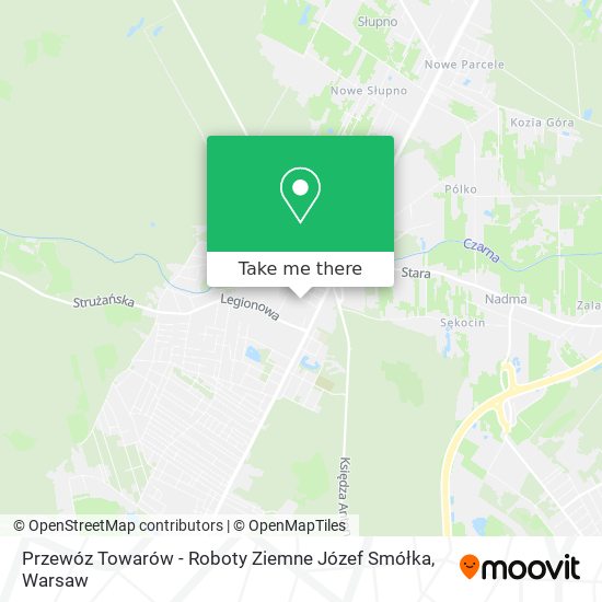 Przewóz Towarów - Roboty Ziemne Józef Smółka map