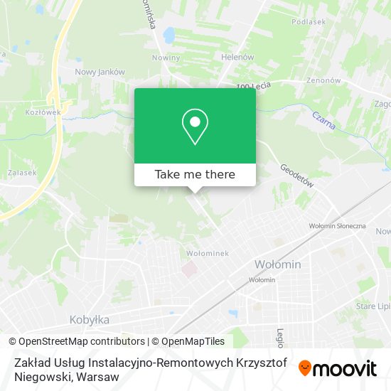 Карта Zakład Usług Instalacyjno-Remontowych Krzysztof Niegowski