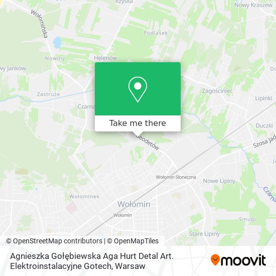 Agnieszka Gołębiewska Aga Hurt Detal Art. Elektroinstalacyjne Gotech map