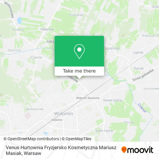 Venus Hurtownia Fryzjersko Kosmetyczna Mariusz Masiak map