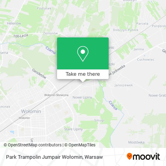 Park Trampolin Jumpair Wołomin map