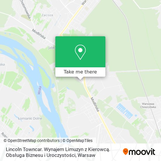 Lincoln Towncar. Wynajem Limuzyn z Kierowcą. Obsługa Biznesu i Uroczystości map