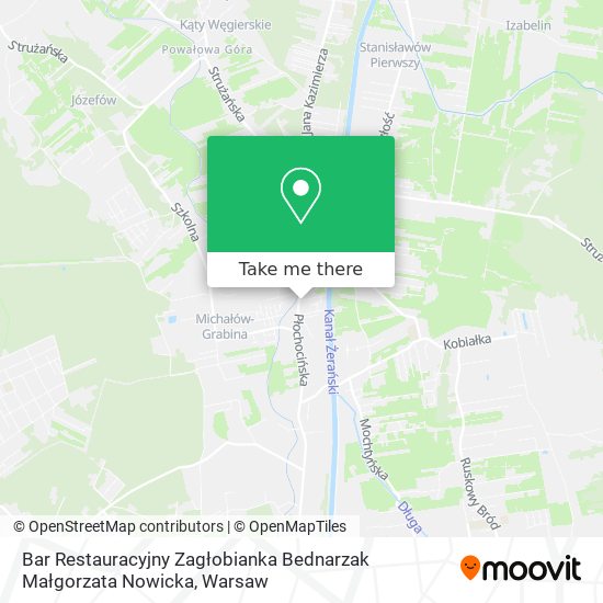 Bar Restauracyjny Zagłobianka Bednarzak Małgorzata Nowicka map