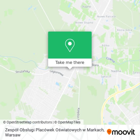 Zespół Obsługi Placówek Oświatowych w Markach map