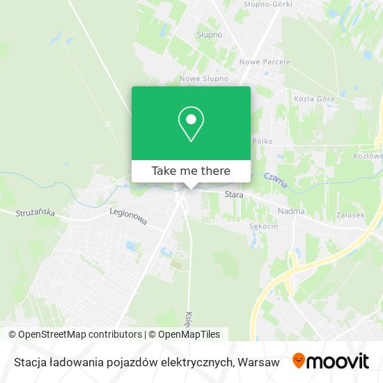 Карта Stacja ładowania pojazdów elektrycznych