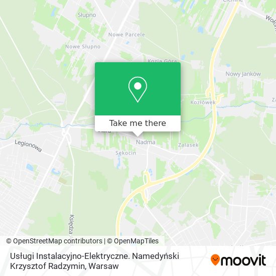 Usługi Instalacyjno-Elektryczne. Namedyński Krzysztof Radzymin map