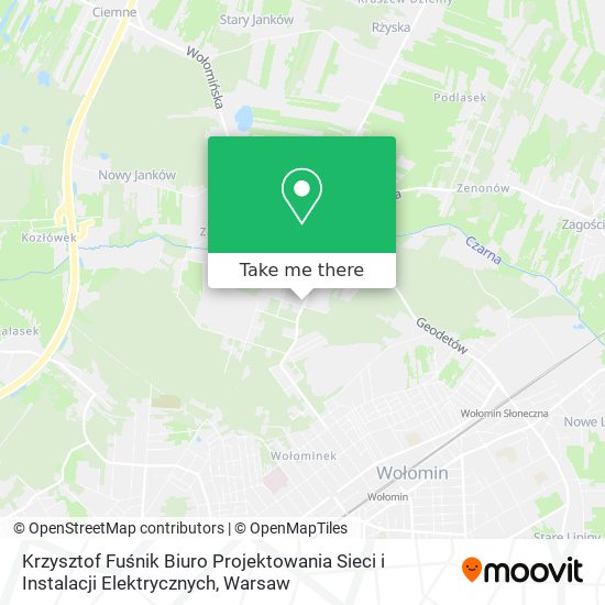 Krzysztof Fuśnik Biuro Projektowania Sieci i Instalacji Elektrycznych map