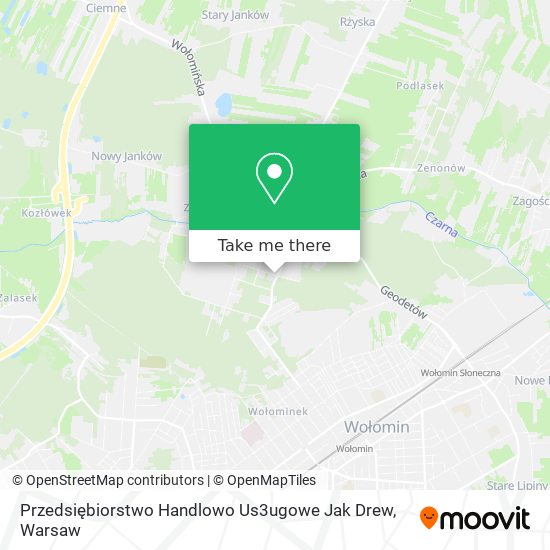 Przedsiębiorstwo Handlowo Us3ugowe Jak Drew map