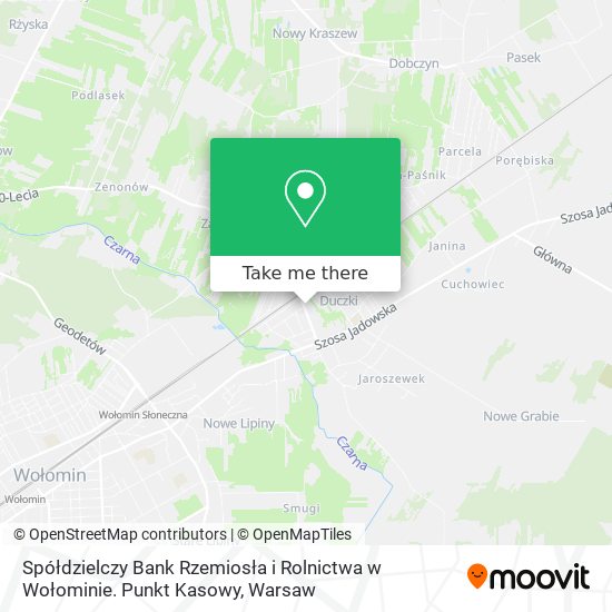 Spółdzielczy Bank Rzemiosła i Rolnictwa w Wołominie. Punkt Kasowy map