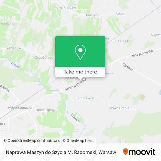 Карта Naprawa Maszyn do Szycia M. Radomski