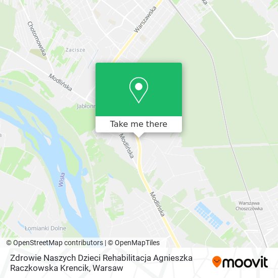 Zdrowie Naszych Dzieci Rehabilitacja Agnieszka Raczkowska Krencik map