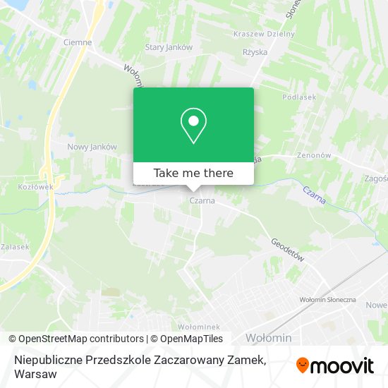 Карта Niepubliczne Przedszkole Zaczarowany Zamek