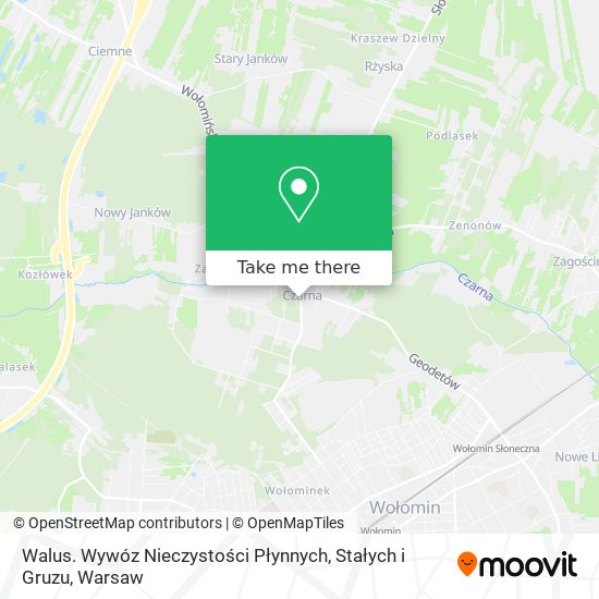 Walus. Wywóz Nieczystości Płynnych, Stałych i Gruzu map