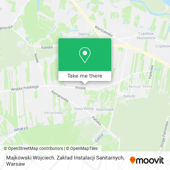 Карта Majkowski Wojciech. Zakład Instalacji Sanitarnych
