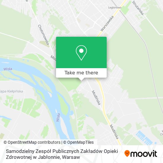 Samodzielny Zespół Publicznych Zakładów Opieki Zdrowotnej w Jabłonnie map