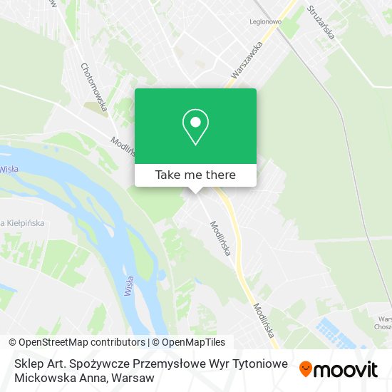 Sklep Art. Spożywcze Przemysłowe Wyr Tytoniowe Mickowska Anna map