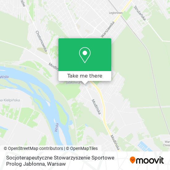 Socjoterapeutyczne Stowarzyszenie Sportowe Prolog Jabłonna map