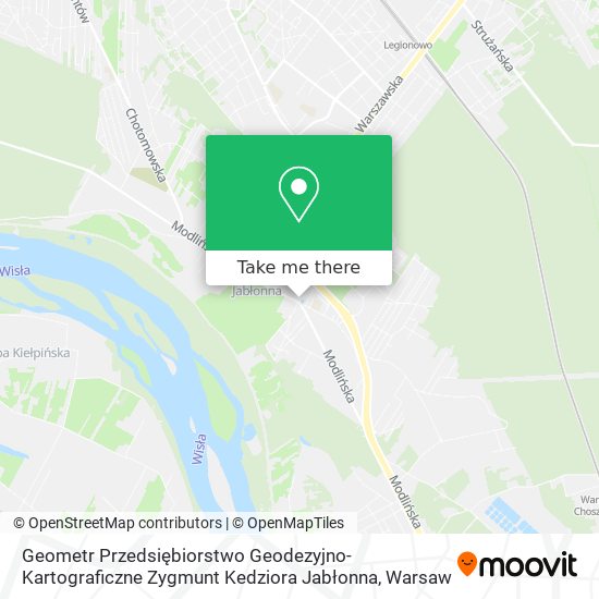 Geometr Przedsiębiorstwo Geodezyjno-Kartograficzne Zygmunt Kedziora Jabłonna map