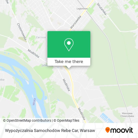 Карта Wypożyczalnia Samochodów Rebe Car