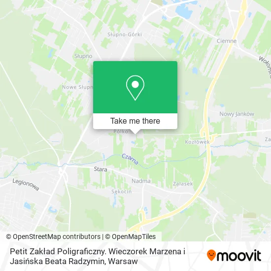 Карта Petit Zakład Poligraficzny. Wieczorek Marzena i Jasińska Beata Radzymin