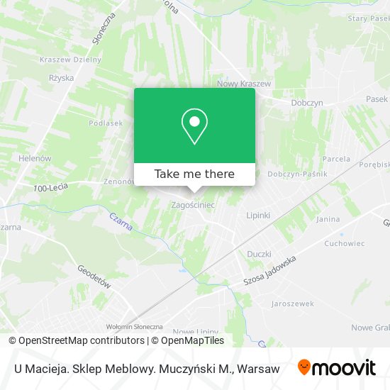 Карта U Macieja. Sklep Meblowy. Muczyński M.