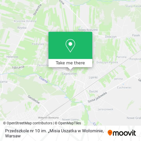 Przedszkole nr 10 im. „Misia Uszatka w Wołominie map