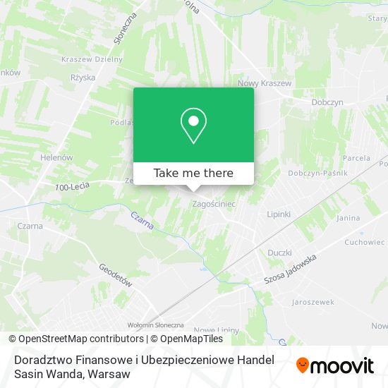 Doradztwo Finansowe i Ubezpieczeniowe Handel Sasin Wanda map