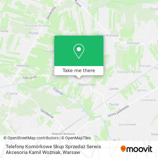 Telefony Komórkowe Skup Sprzedaż Serwis Akcesoria Kamil Woźniak map