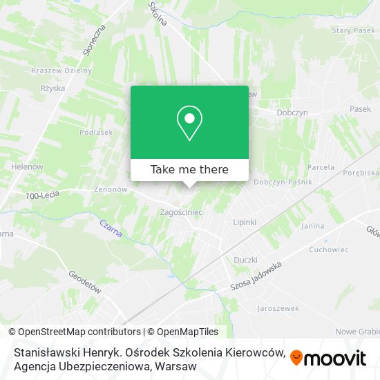 Stanisławski Henryk. Ośrodek Szkolenia Kierowców, Agencja Ubezpieczeniowa map