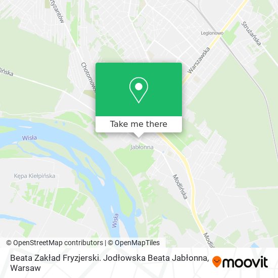 Beata Zakład Fryzjerski. Jodłowska Beata Jabłonna map