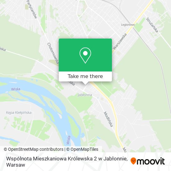 Карта Wspólnota Mieszkaniowa Królewska 2 w Jabłonnie