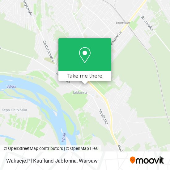 Wakacje.Pl Kaufland Jabłonna map