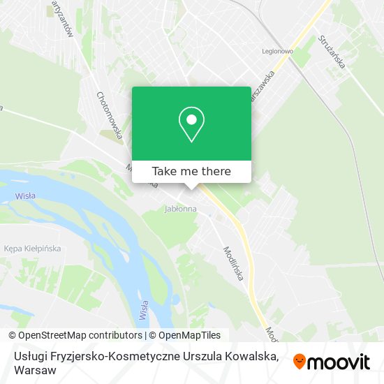 Usługi Fryzjersko-Kosmetyczne Urszula Kowalska map