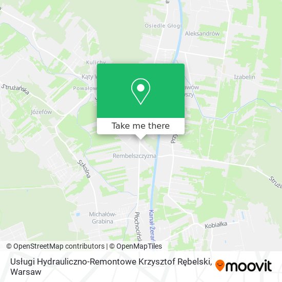 Карта Usługi Hydrauliczno-Remontowe Krzysztof Rębelski