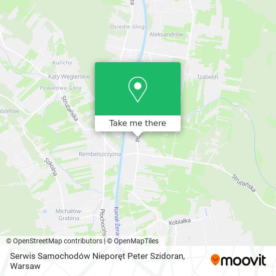 Serwis Samochodów Nieporęt Peter Szidoran map