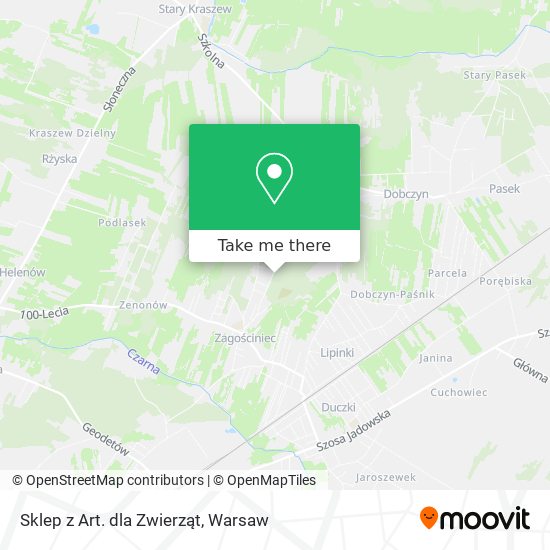 Sklep z Art. dla Zwierząt map