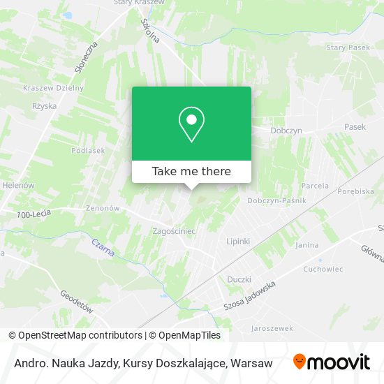 Andro. Nauka Jazdy, Kursy Doszkalające map