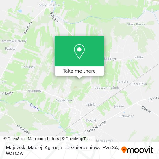 Majewski Maciej. Agencja Ubezpieczeniowa Pzu SA map