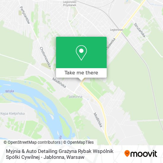 Myjnia & Auto Detailing Grażyna Rybak Wspólnik Spółki Cywilnej - Jabłonna map